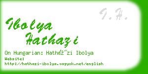 ibolya hathazi business card